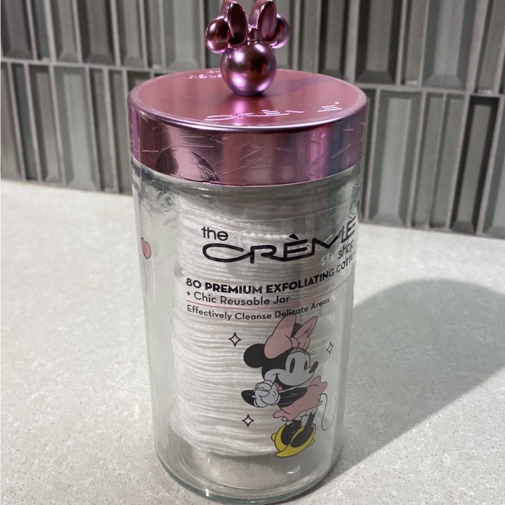 The Creme Shop Disney Exfoliating Face Pads and Chic Reusable Jar